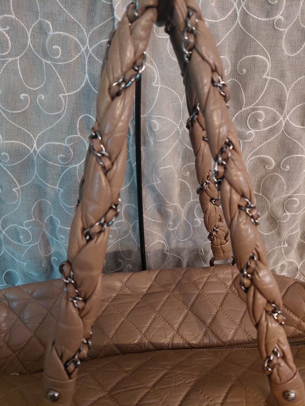 Chanel Vintage Series 11 Era Lambskin Lady Braid Travel Tote - Picture 4 of 16